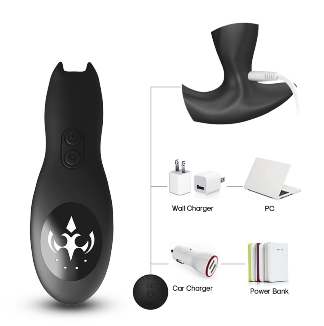 Bat King Wireless Kumandalı Su Geçirmez 360 ° Dönen Titreşimli Lüks Anal Vibratör