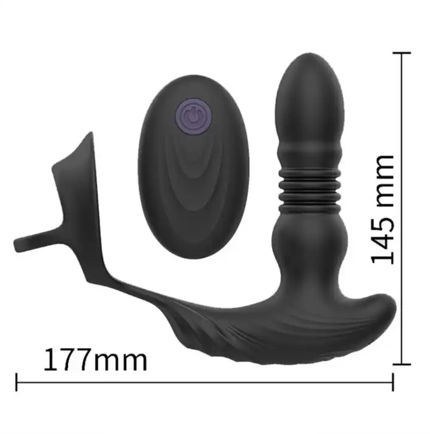 Carmine Wireless Kumandalı İleri Geri Yapabilen Titreşimli Penis Halkası Anal Vibratör