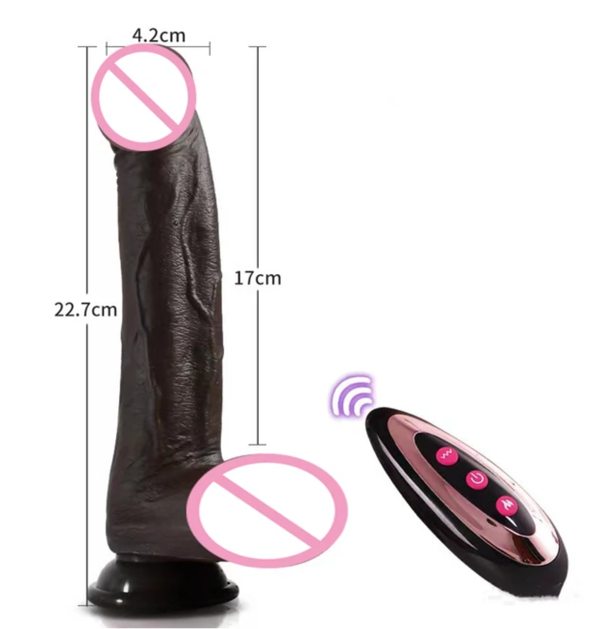 Carmine Git Gel Yapabilen Titreşimli Vantuzlu Realistik Dildo Vibratör