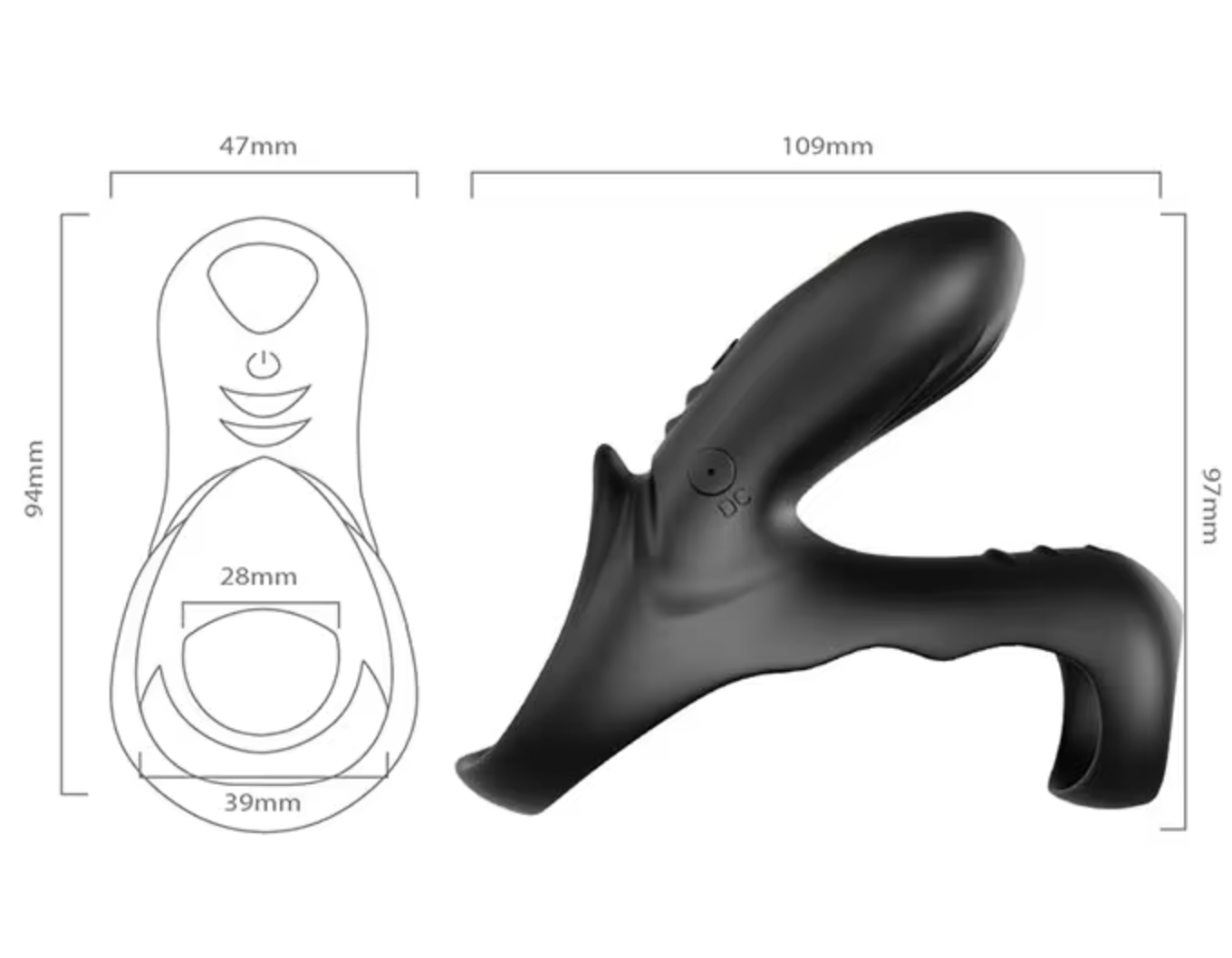 Ranger Wireless Kumandalı Su Geçirmez Çift Titreşimli Lüks Penis Halkası