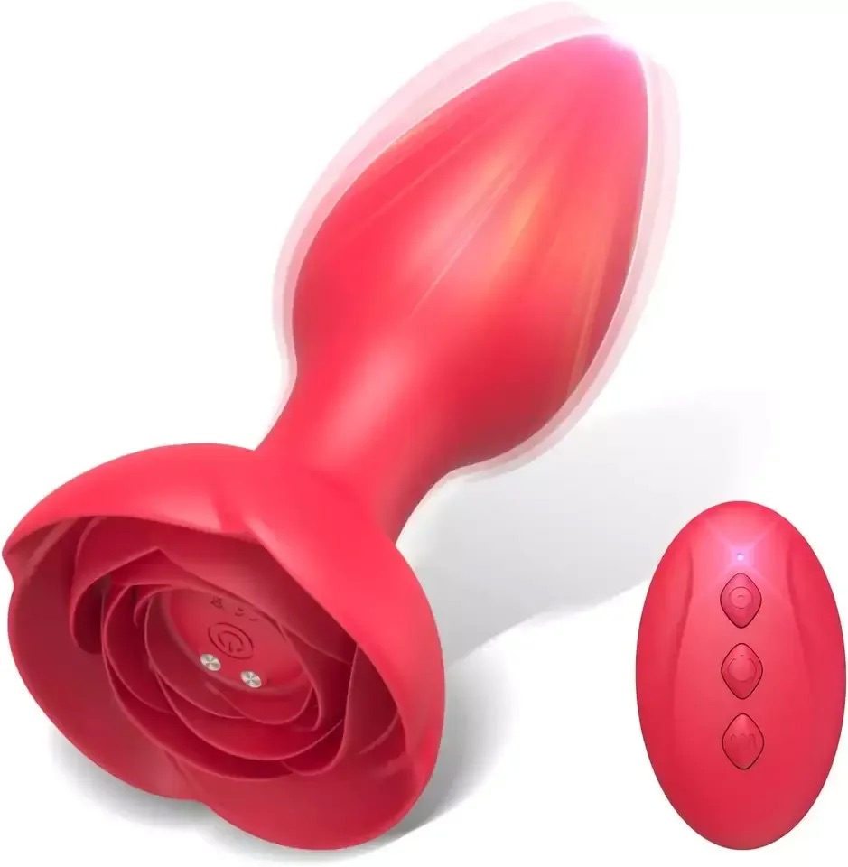 Carmine Wireless Kumandalı Gül Model Giyilebilir Titreşimli Anal Plug Vibratör