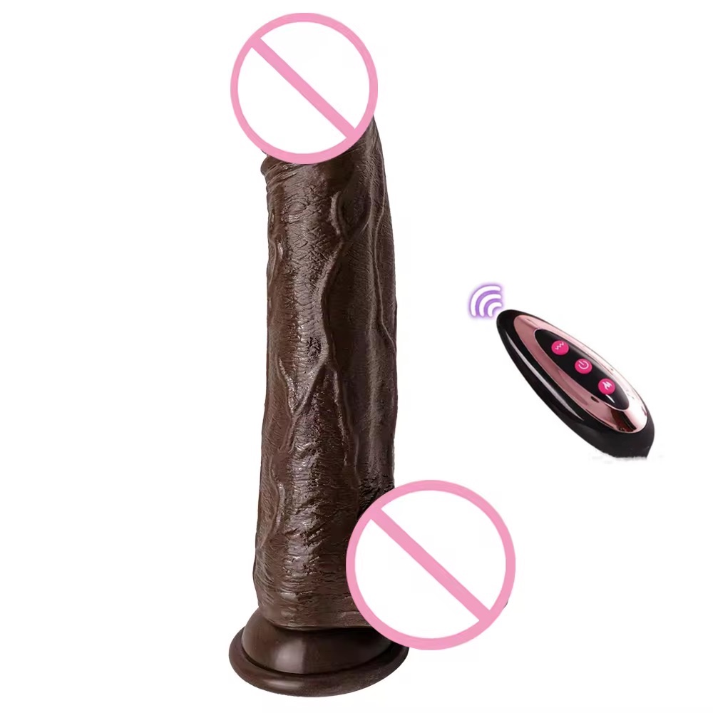 Carmine Git Gel Yapabilen Titreşimli Vantuzlu Realistik Dildo Vibratör