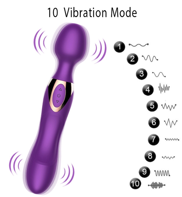 10 Modlu Su Geçirmez Şarj Edilebilir Vibratör