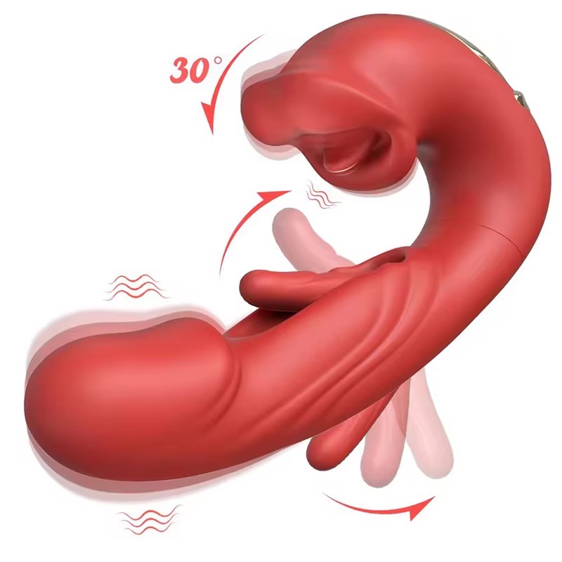 Carmine Klitoris Yalama ve  Emiş Yapabilen G-Noktası Uyarıcılı Vibratör