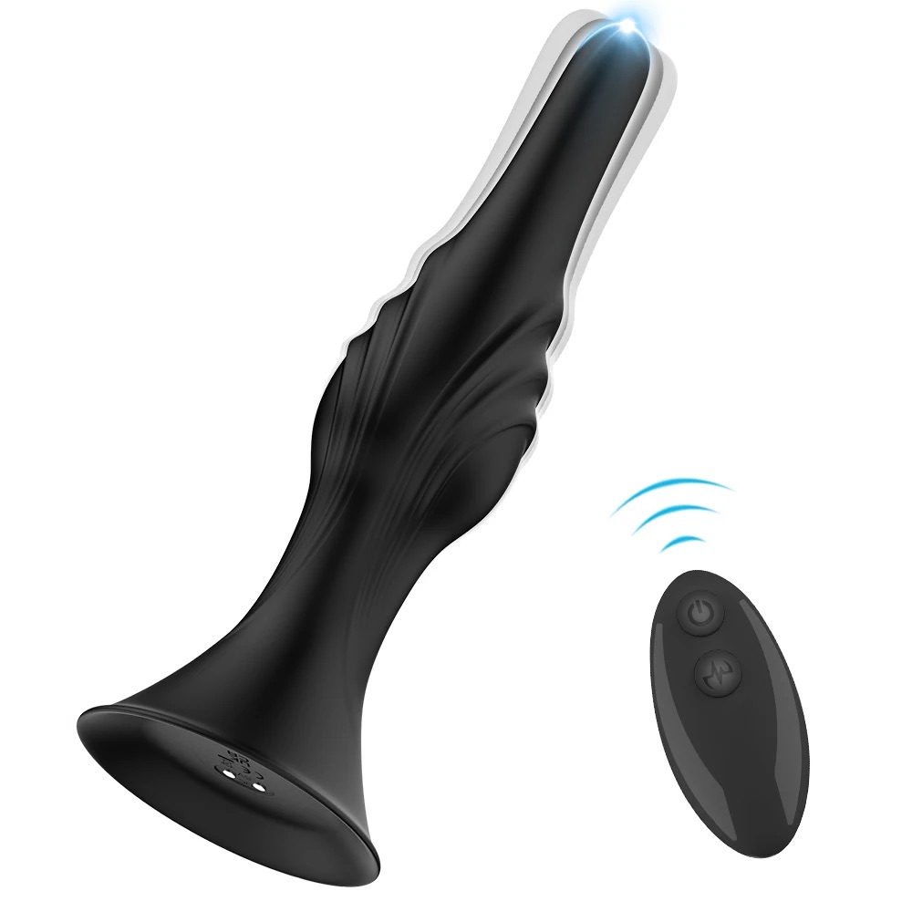 Carmine Wireless Kumandalı Su Geçirmez Titreşimli Dildo Anal Vibratör Plug