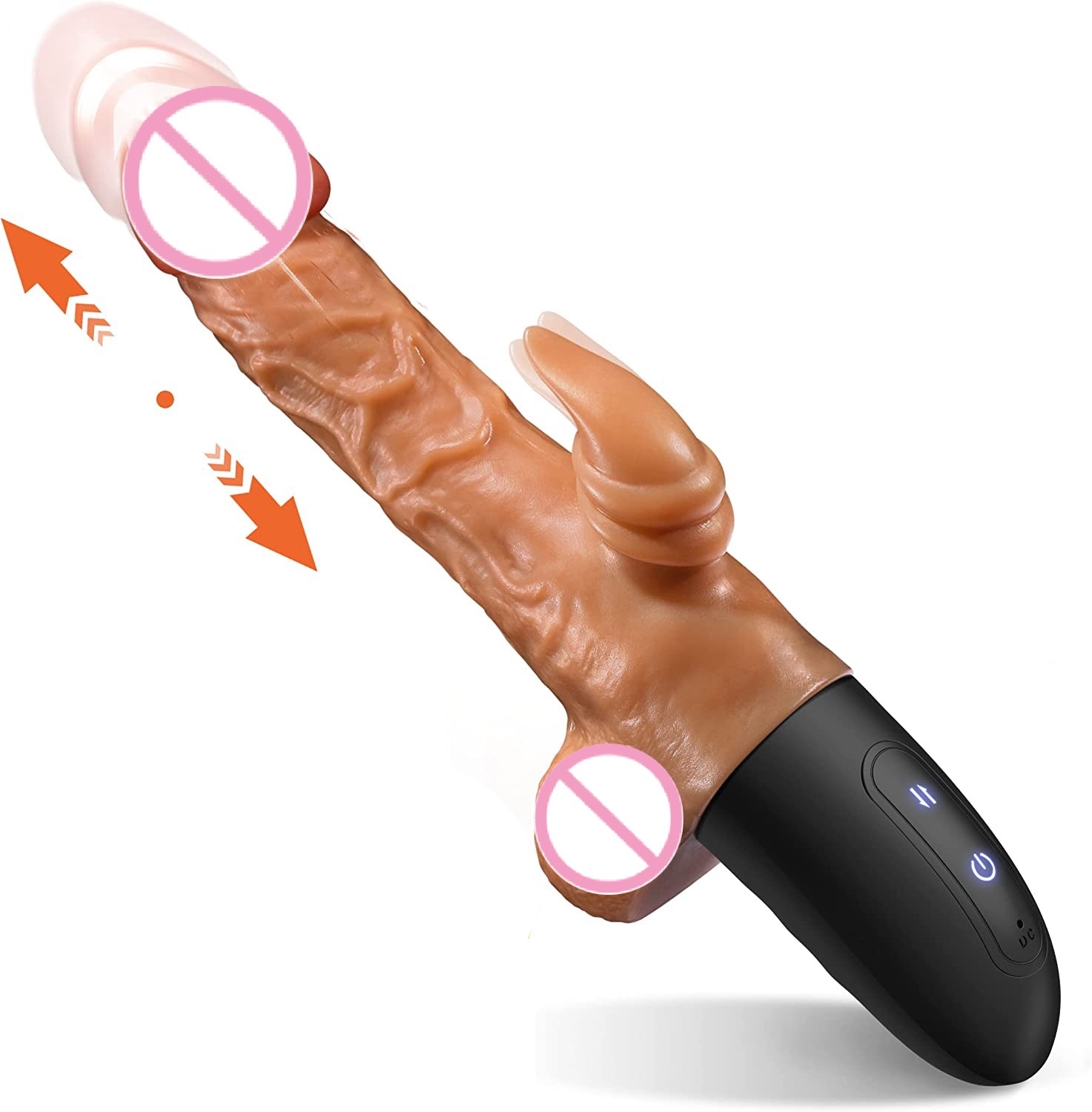 Carmine G-Bölgesi ve Klitoral Titreşimli Git Gel Yapabilen Realistik Dildo Vibratör